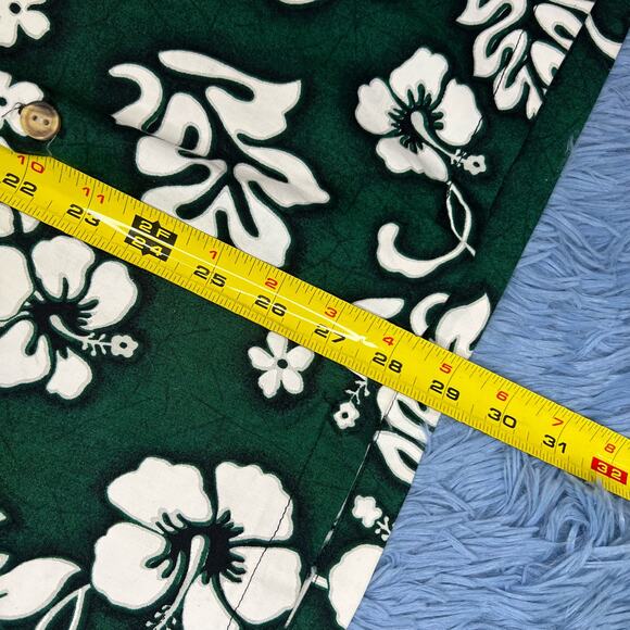 VINTAGE Pride Of Hawaii Floral Button Up Shirt Size XL Mens Summer Green 90s - Picture 10 of 12